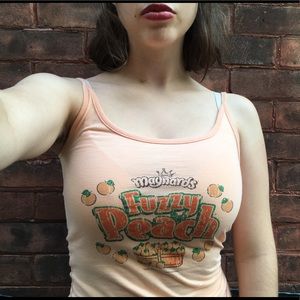 Fuzzy peaches tank top